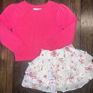 Loveshackfancy cashmere sweater and skirt set 4